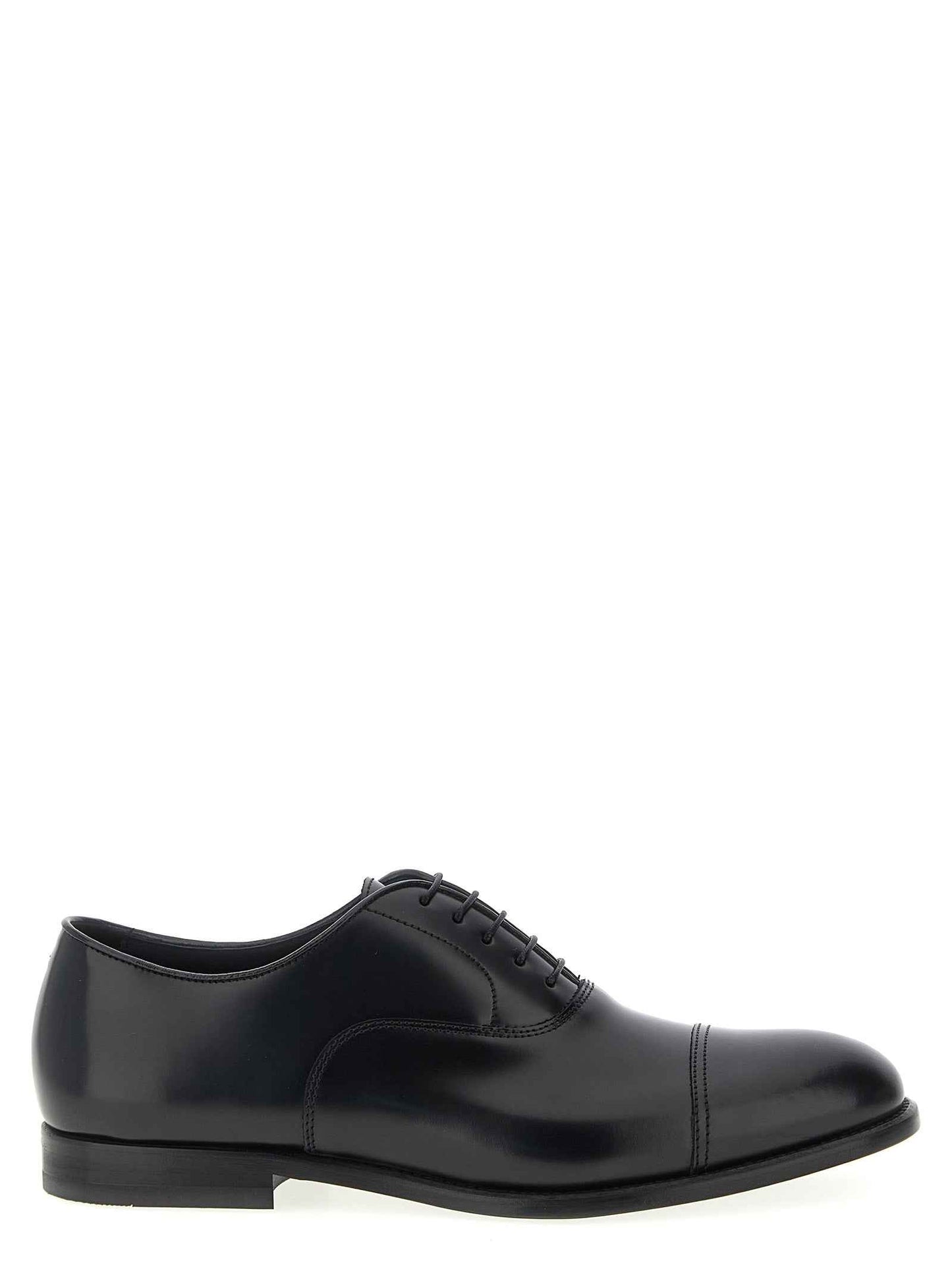 Black Calfskin Oxfords And Derbies