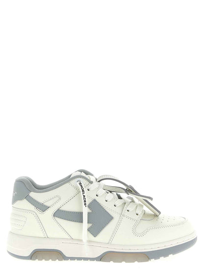 Gray Leather Low Top Sneakers