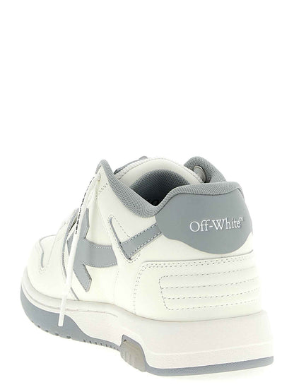 Gray Leather Low Top Sneakers