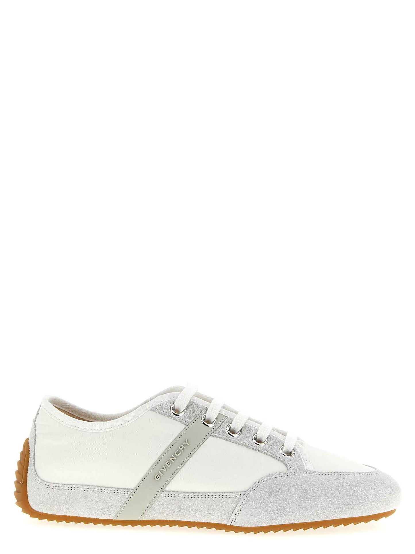 White Polyamide Low Top Sneakers