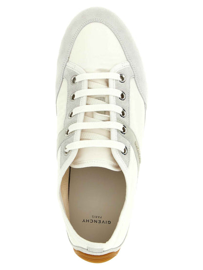 White Polyamide Low Top Sneakers