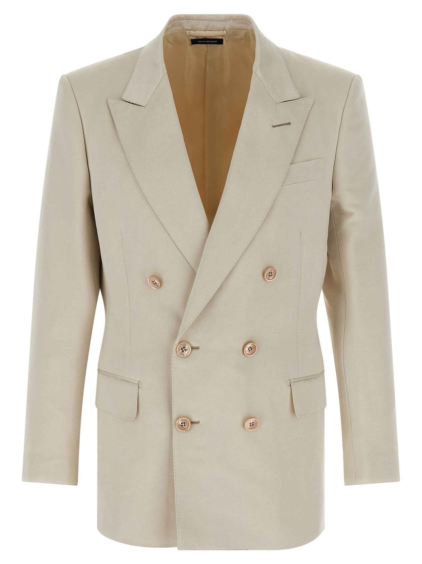 Beige Cotton Blazer