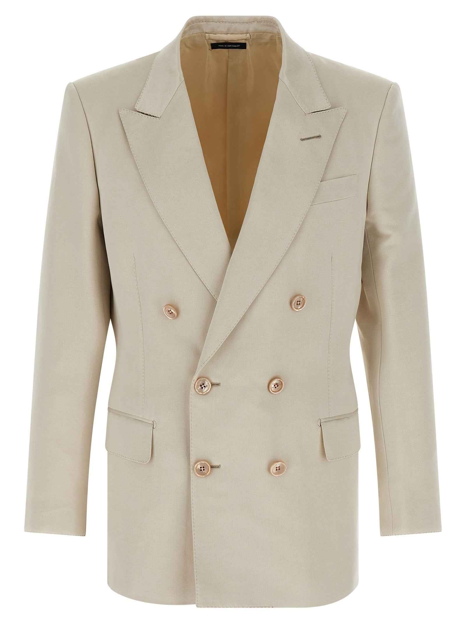 Beige Cotton Blazer