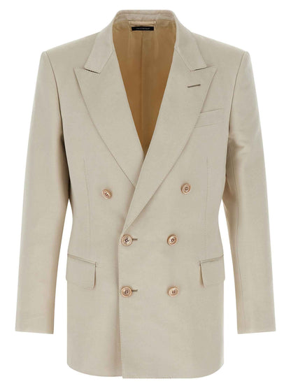 Beige Cotton Blazer