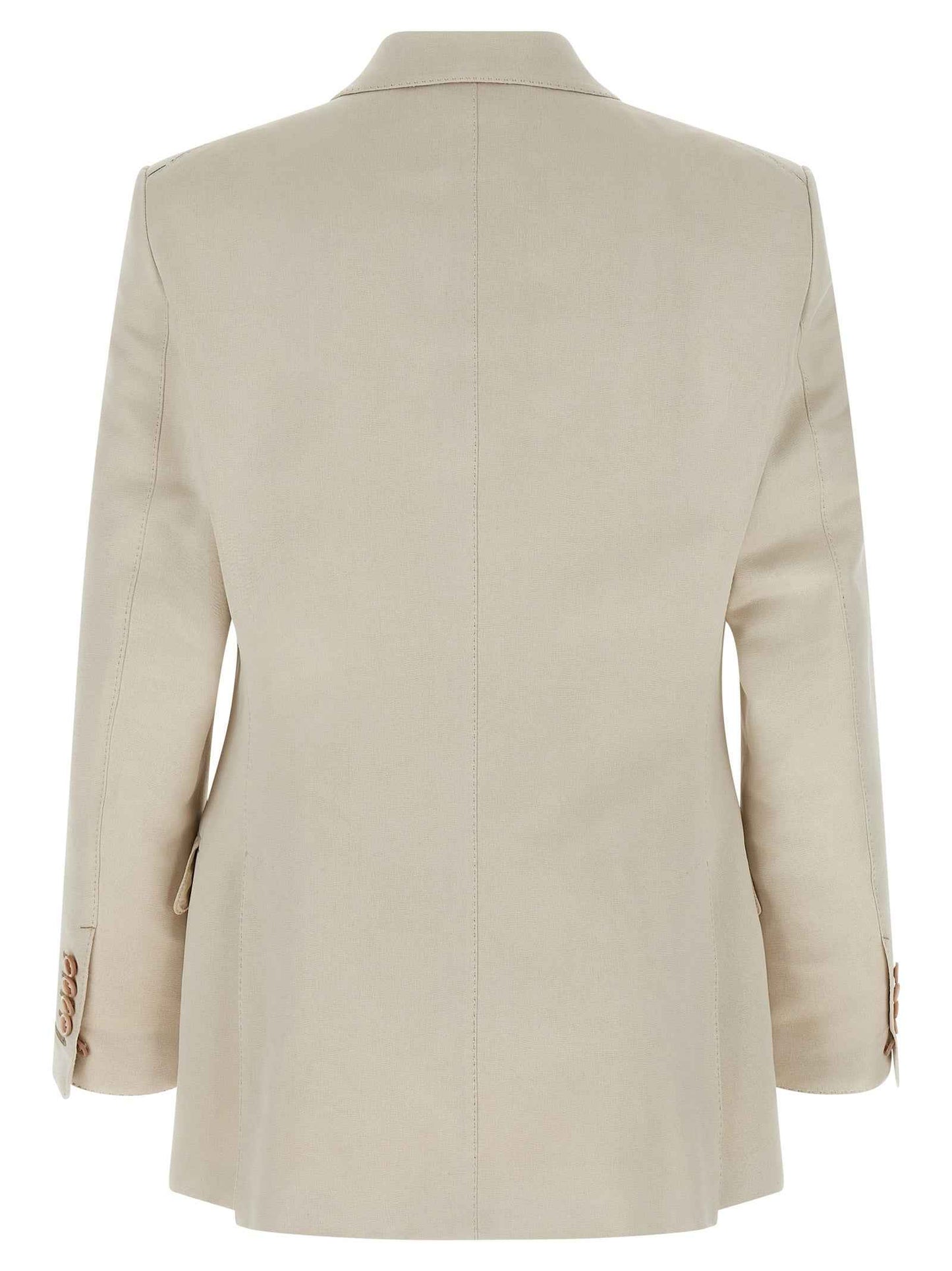 Beige Cotton Blazer