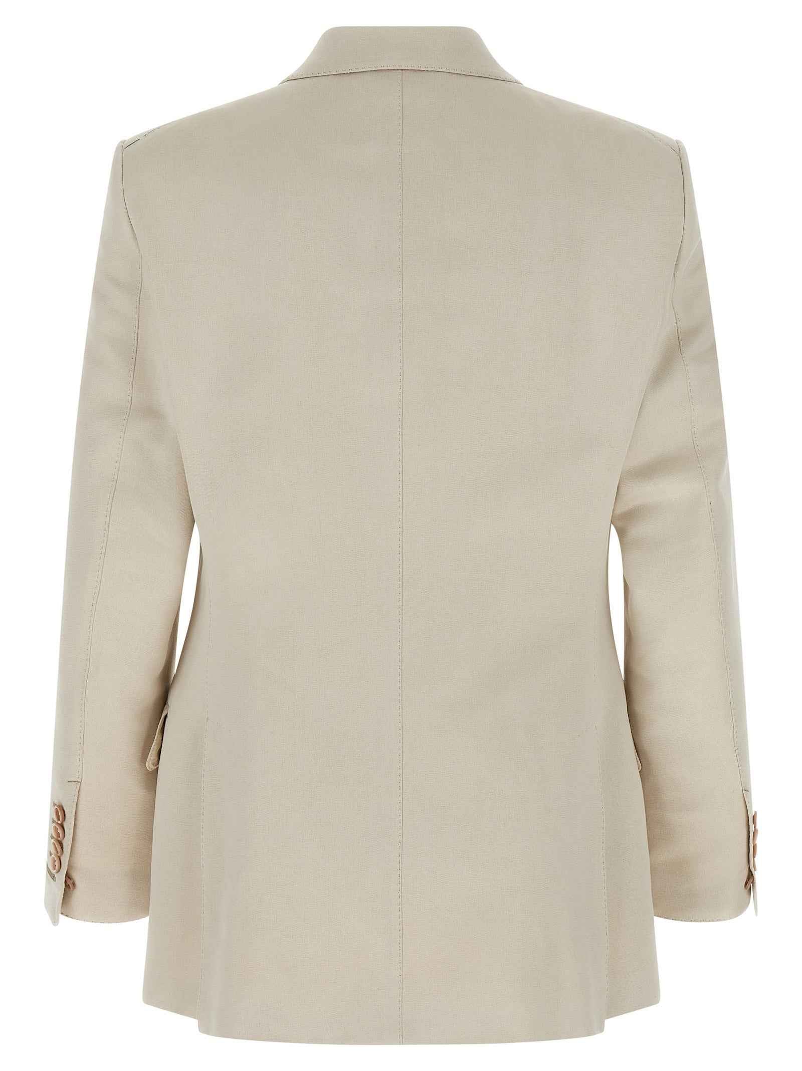 Beige Cotton Blazer