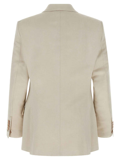 Beige Cotton Blazer
