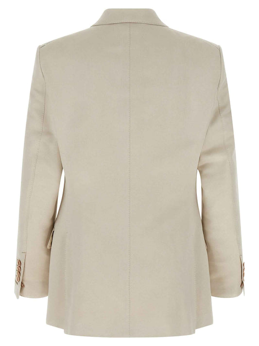 Beige Cotton Blazer