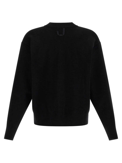 Black Merino Wool Cardigan