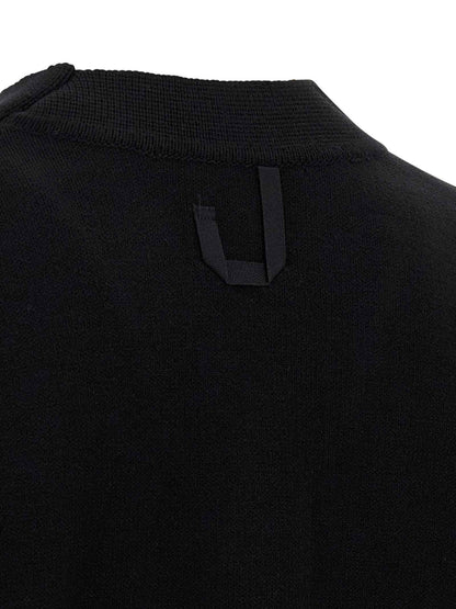 Black Merino Wool Cardigan