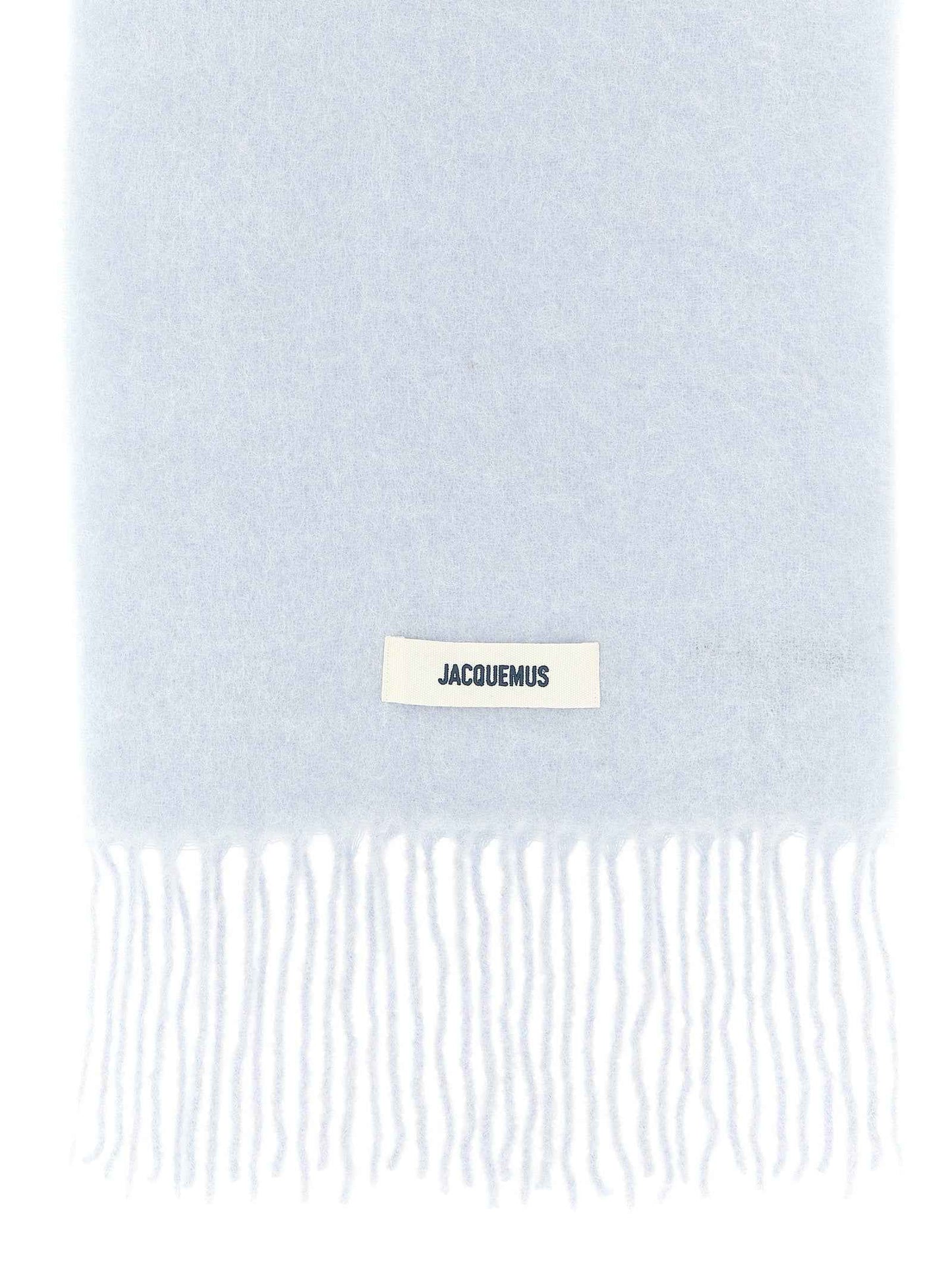 Blue Alpaca Leather Scarf