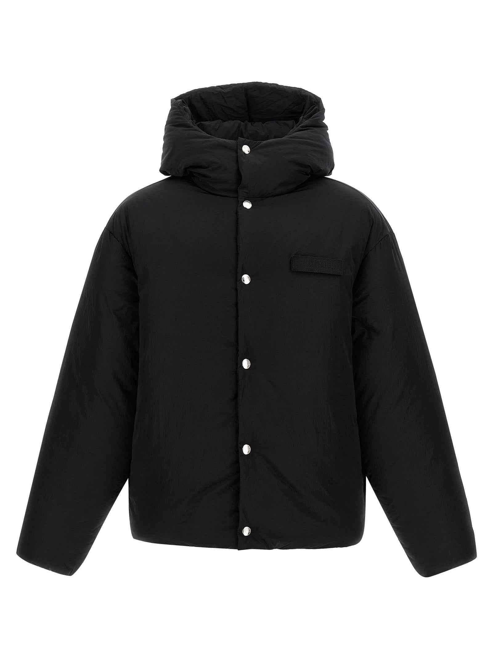 Black Polyamide Full-Length Jacket