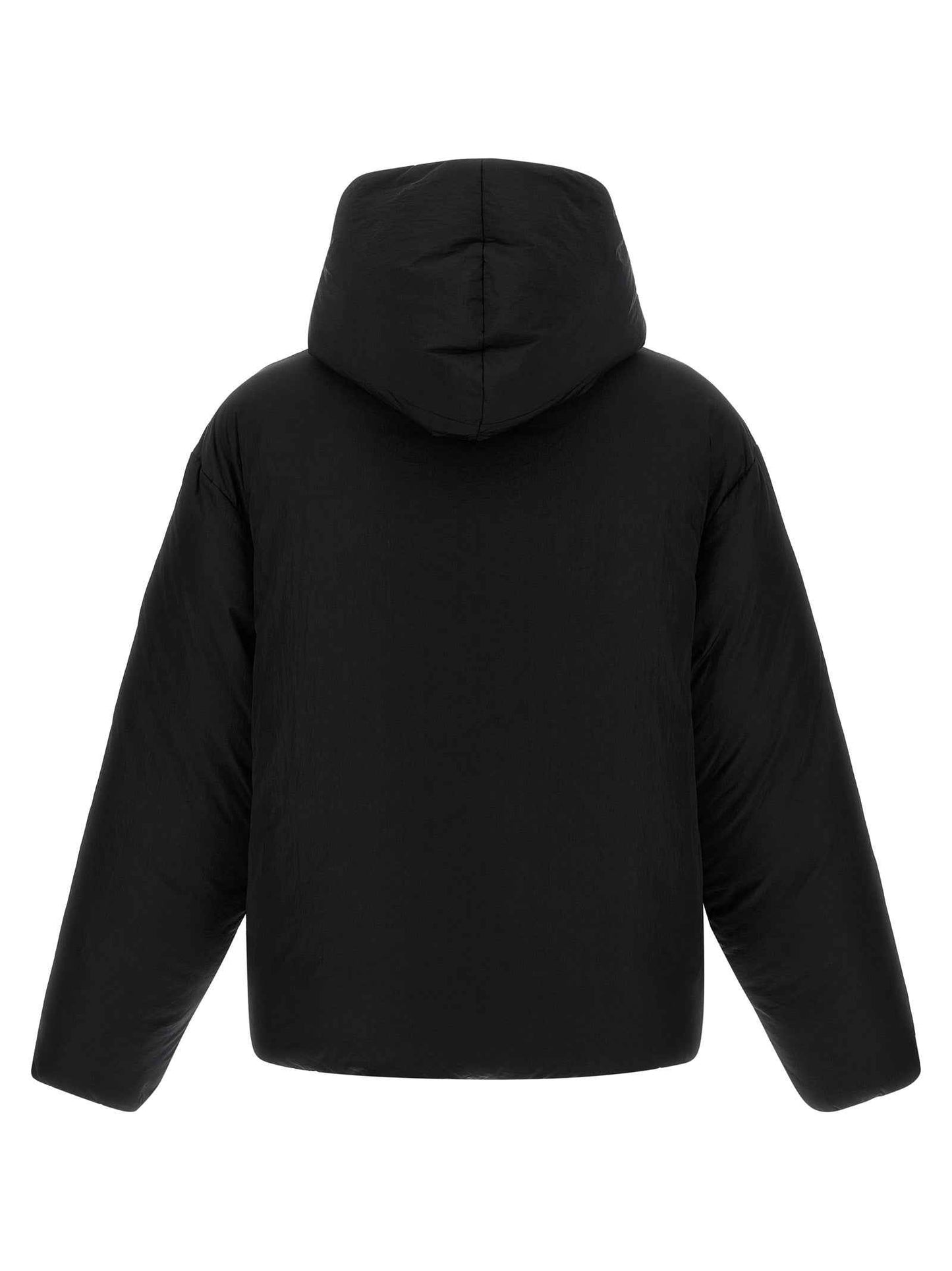 Black Polyamide Full-Length Jacket