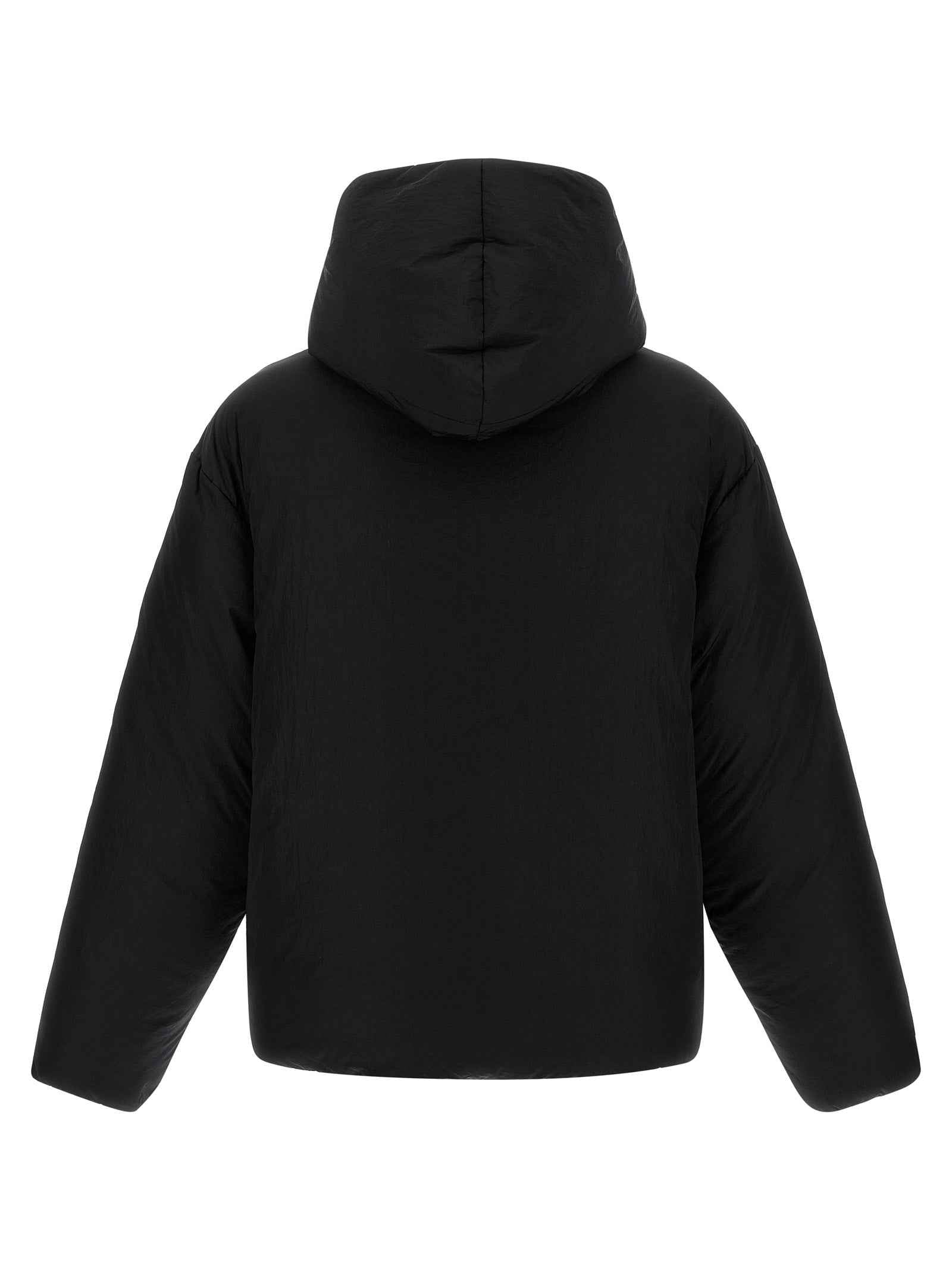 Black Polyamide Full-Length Jacket