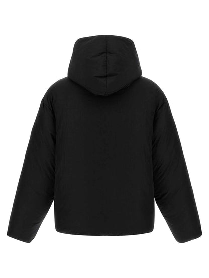 Black Polyamide Full-Length Jacket