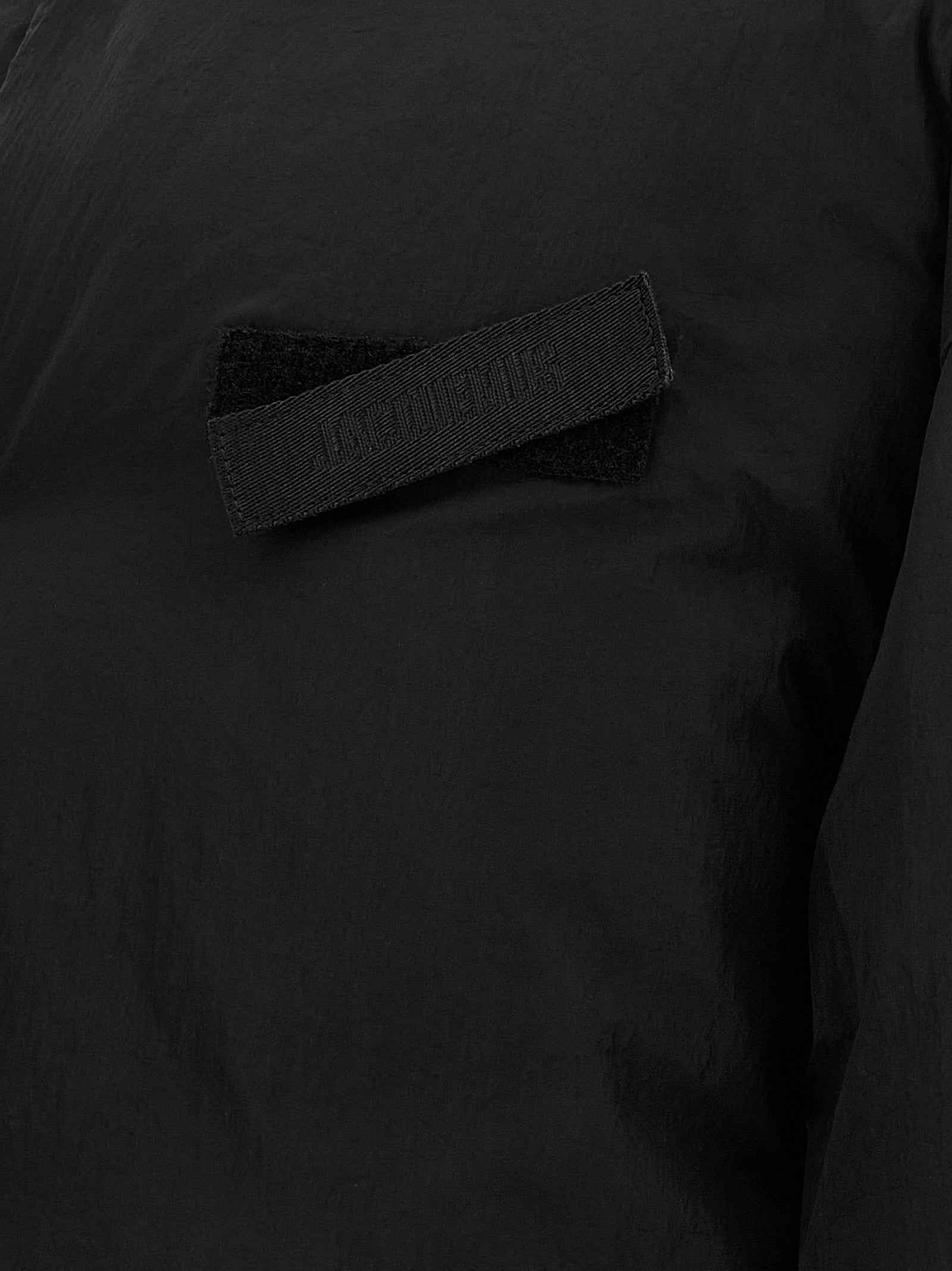 Black Polyamide Full-Length Jacket