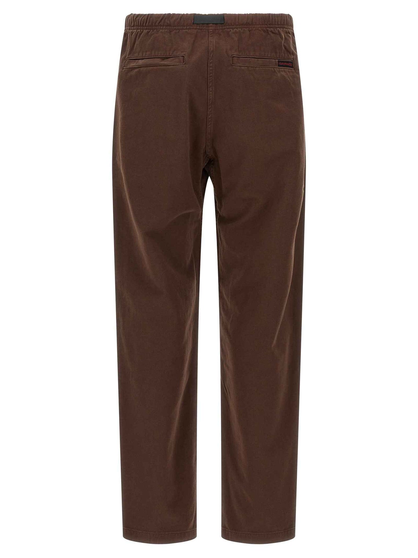 Brown Cotton Casual Pants