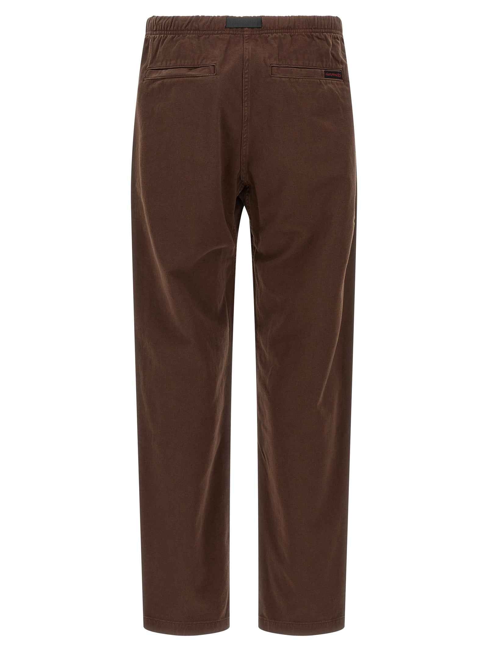 Brown Cotton Casual Pants