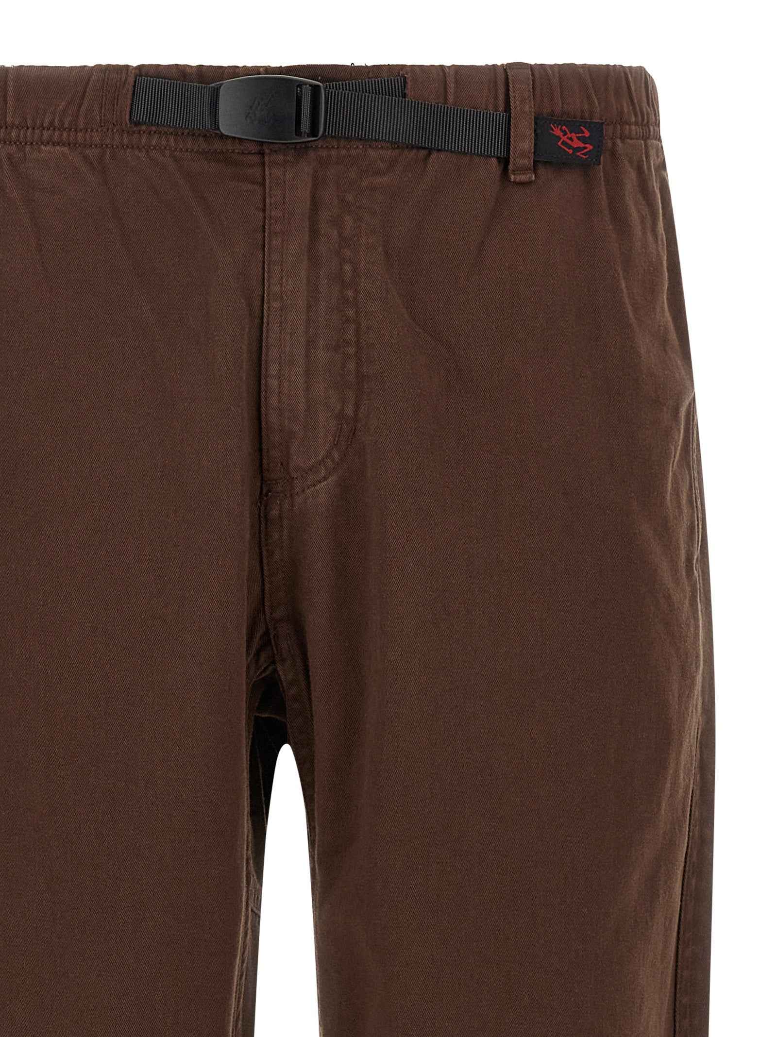 Brown Cotton Casual Pants