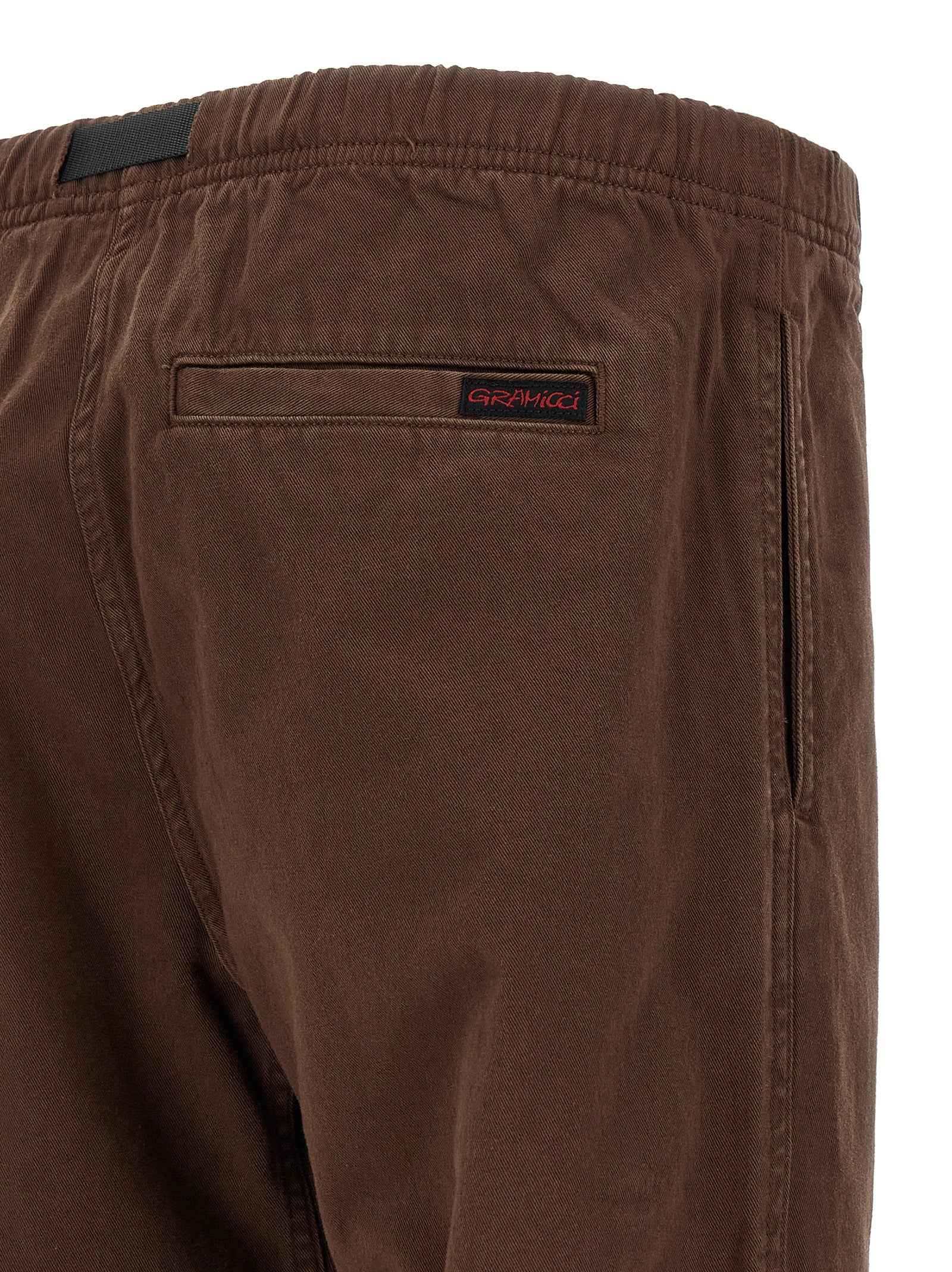 Brown Cotton Casual Pants