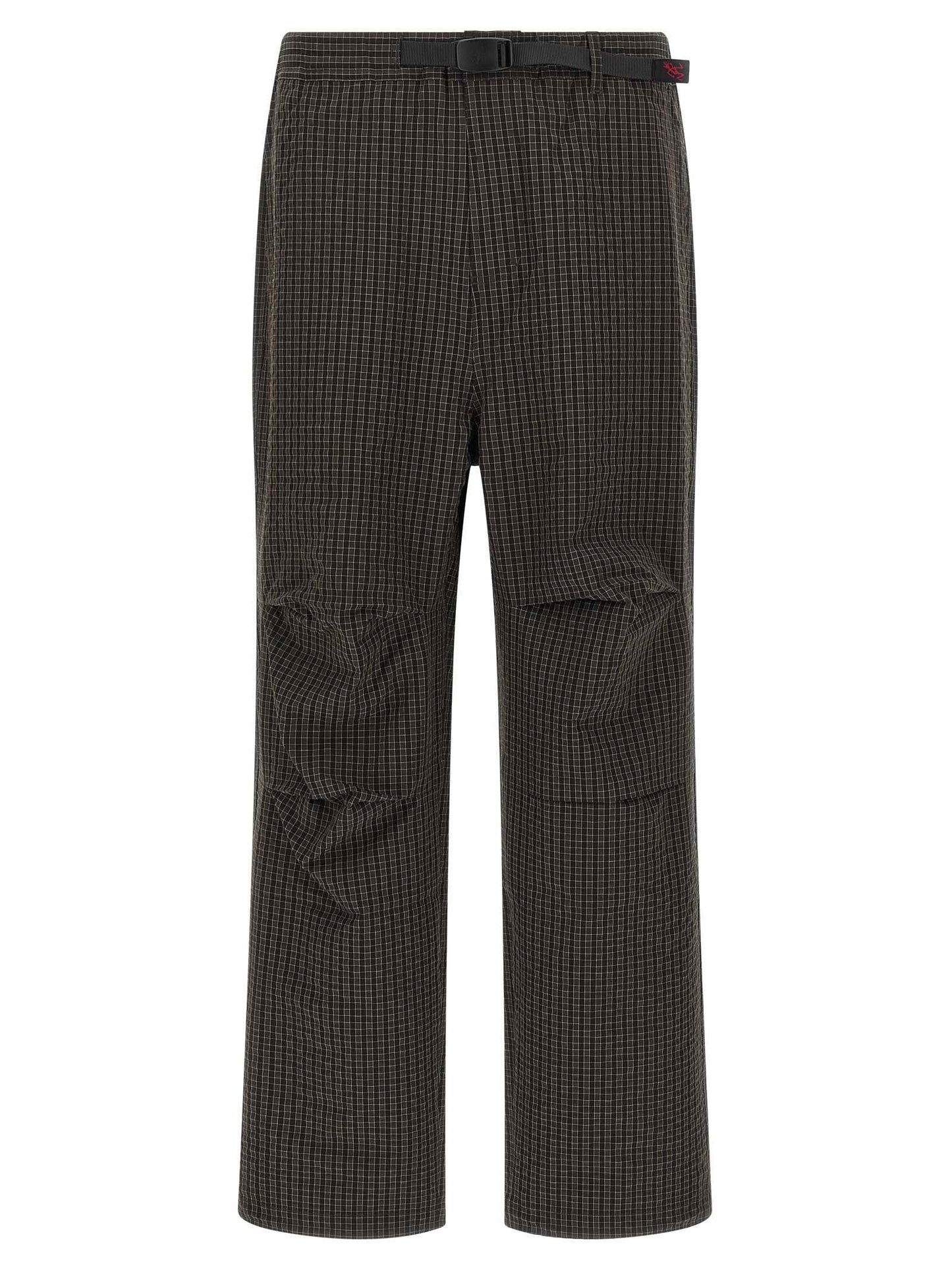 Brown Polyester Casual Pants
