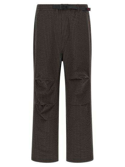 Brown Polyester Casual Pants