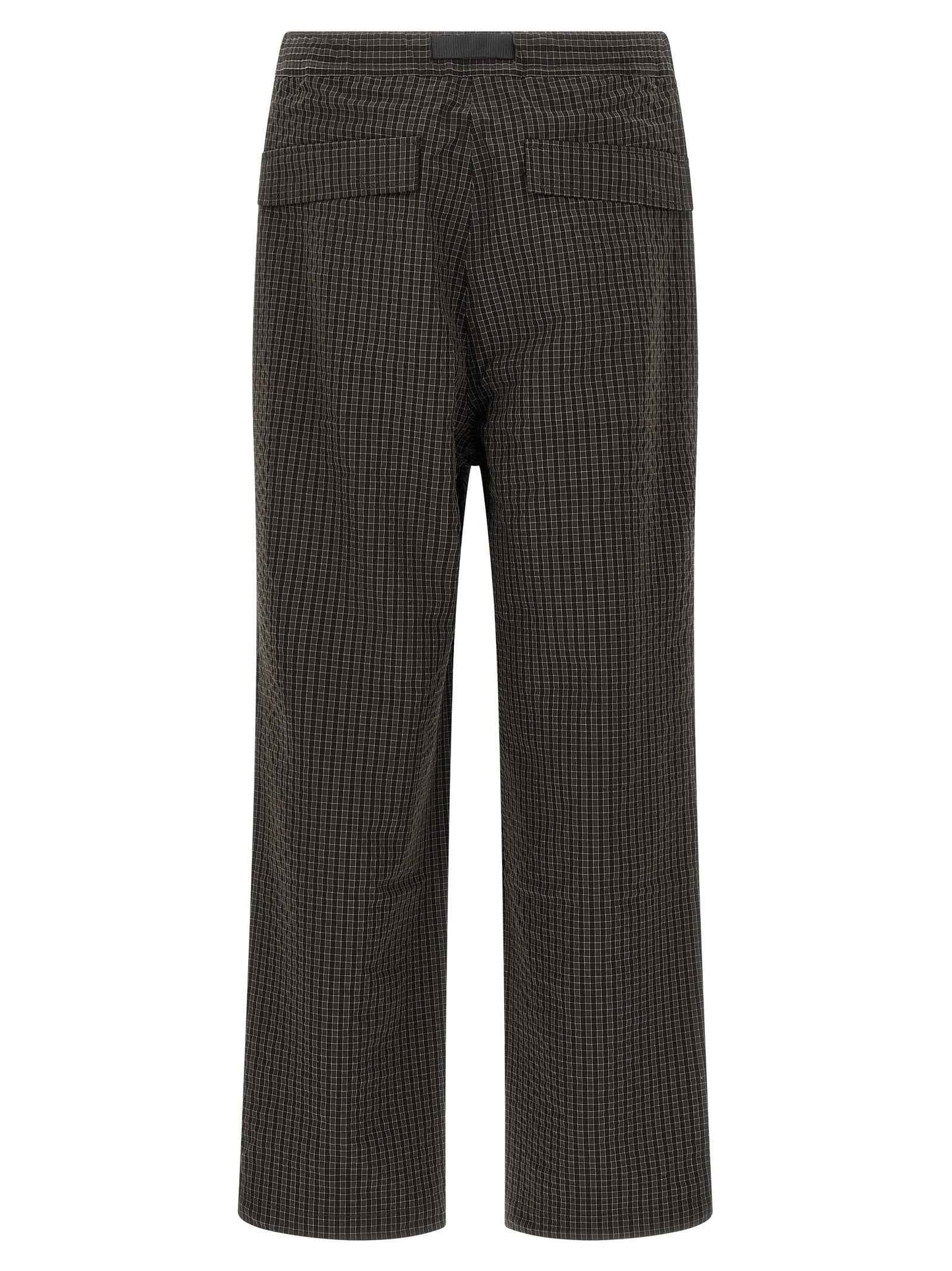 Brown Polyester Casual Pants