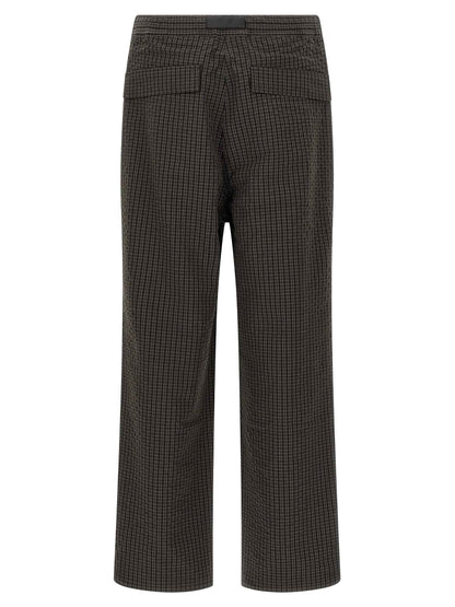 Brown Polyester Casual Pants