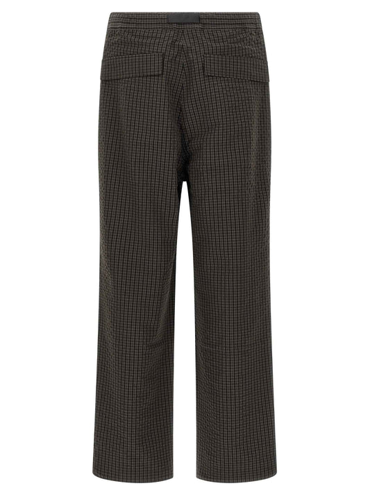 Brown Polyester Casual Pants