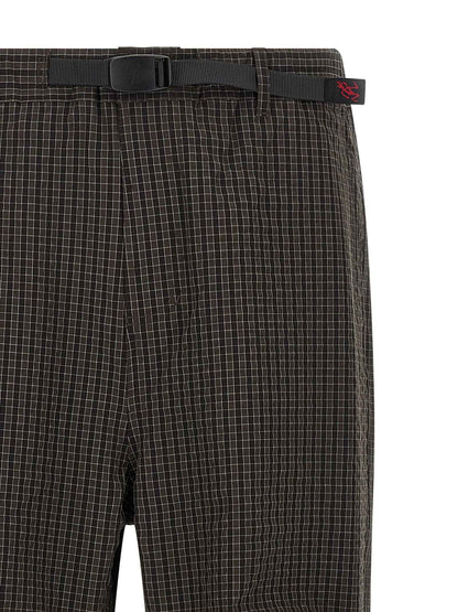 Brown Polyester Casual Pants