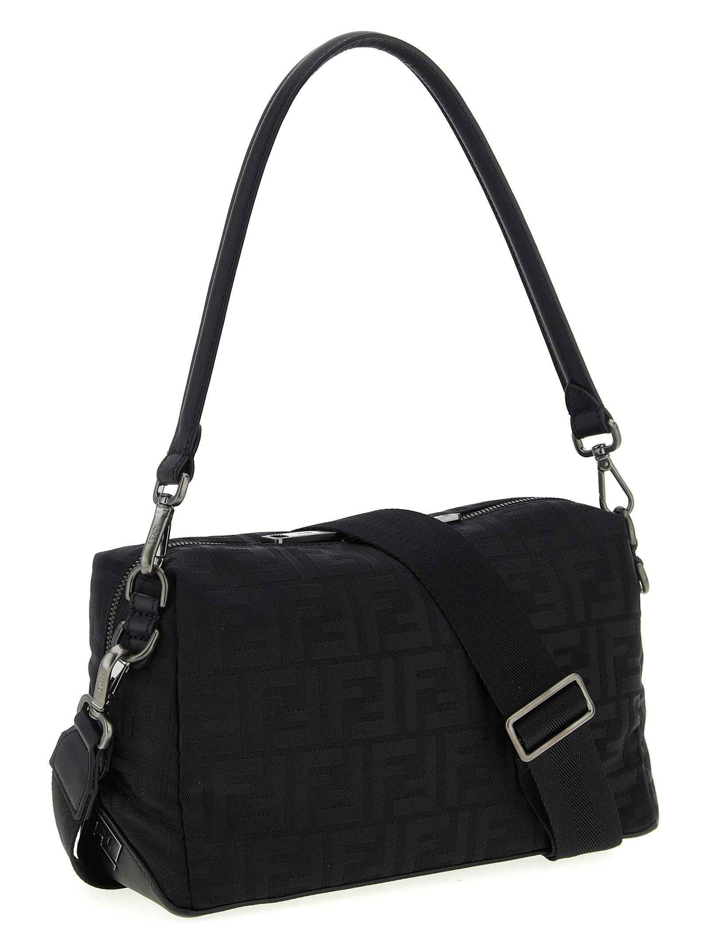 Black Polyamide Shoulder Bag