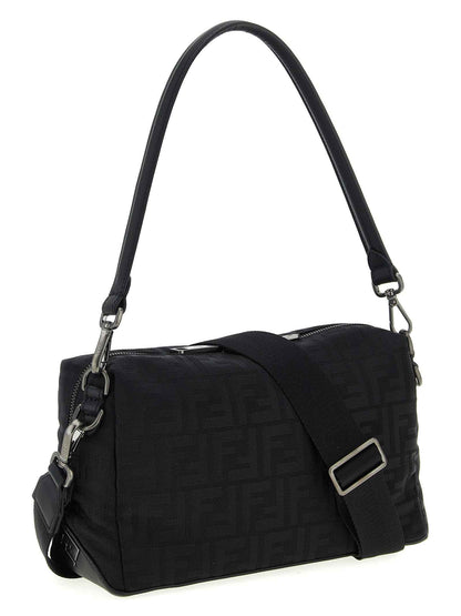 Black Polyamide Shoulder Bag