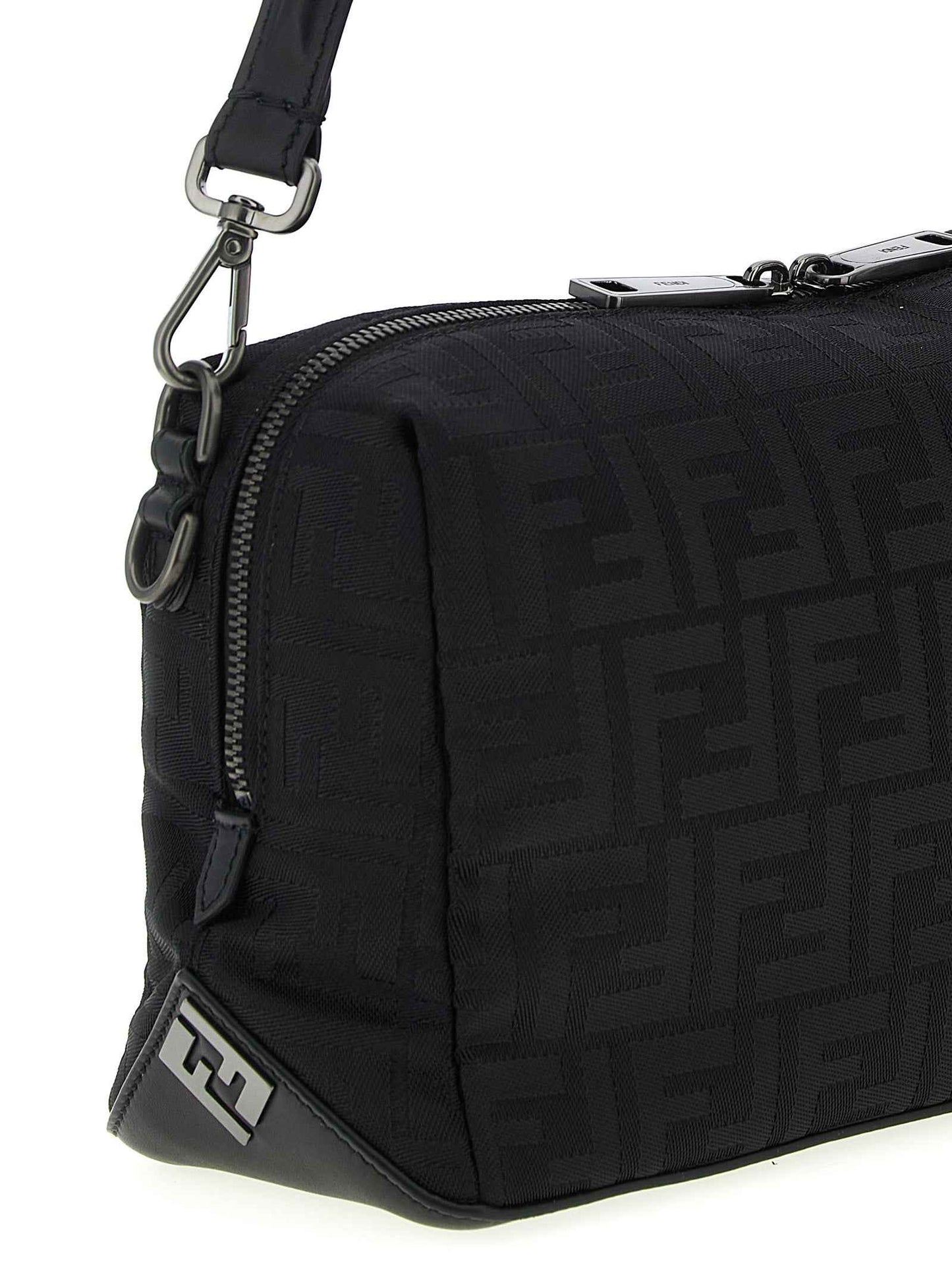 Black Polyamide Shoulder Bag