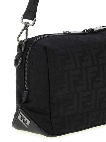 Black Polyamide Shoulder Bag