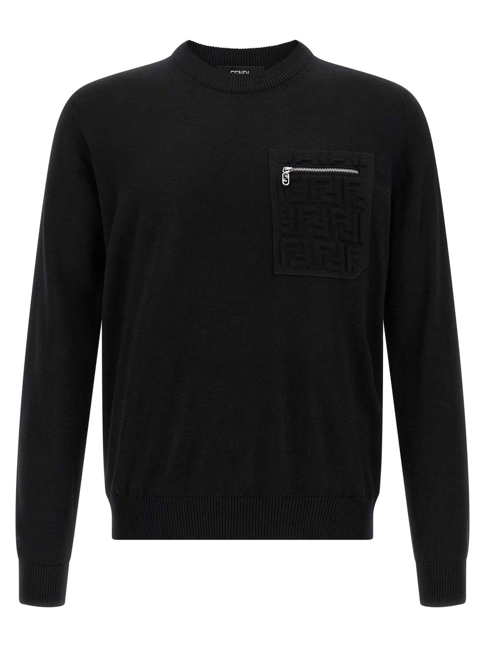 Black Virgin Wool Cardigan