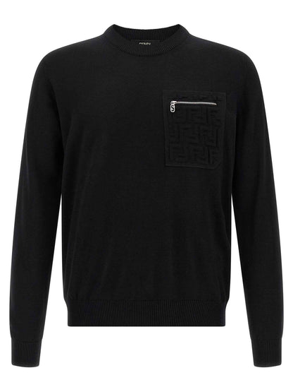 Black Virgin Wool Cardigan