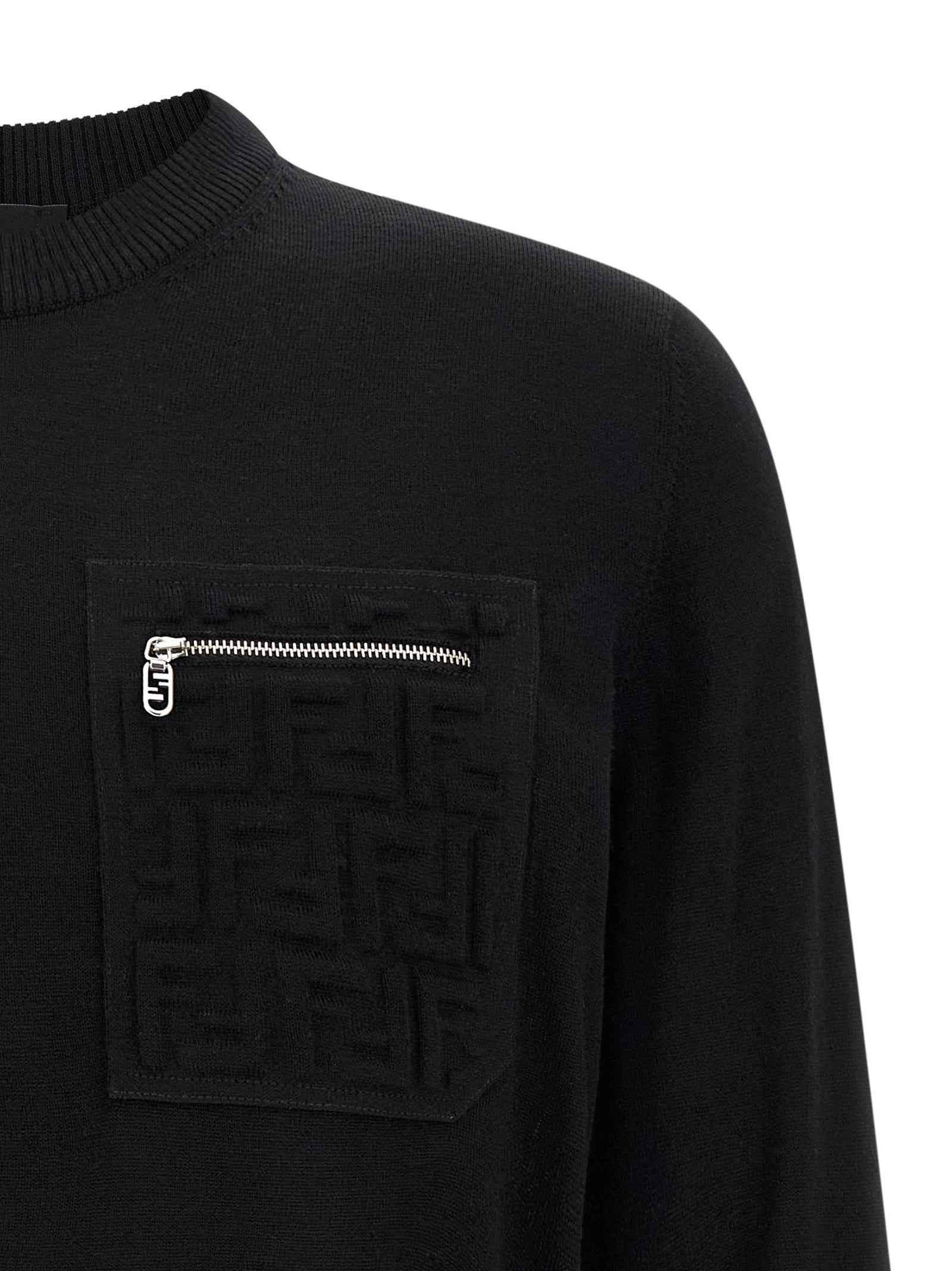Black Virgin Wool Cardigan