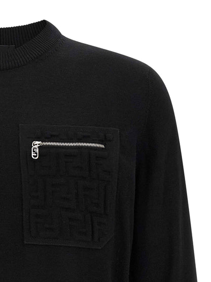 Black Virgin Wool Cardigan