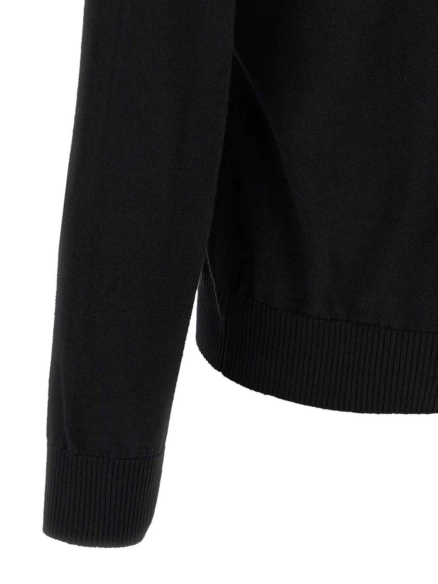 Black Virgin Wool Cardigan