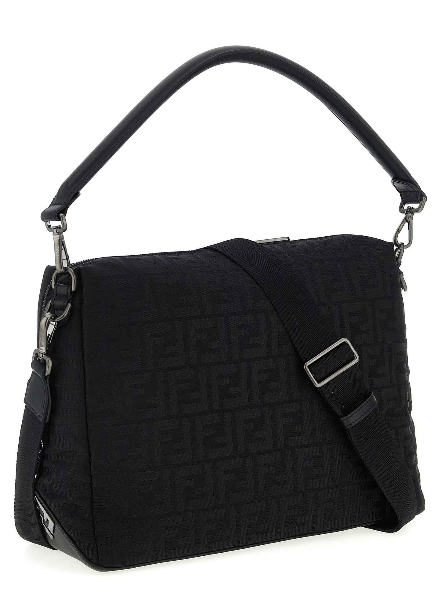 Black Polyamide Shoulder Bag