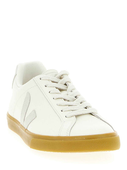 Beige Calfskin Low Top Sneakers