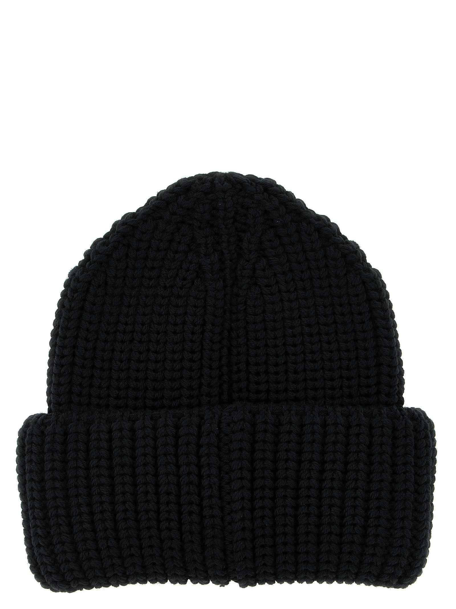Black Virgin Wool Beanie