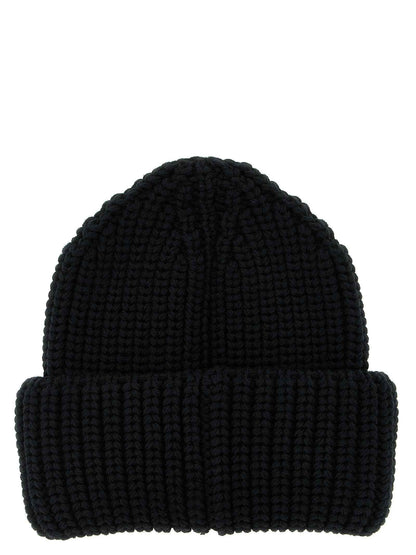 Black Virgin Wool Beanie
