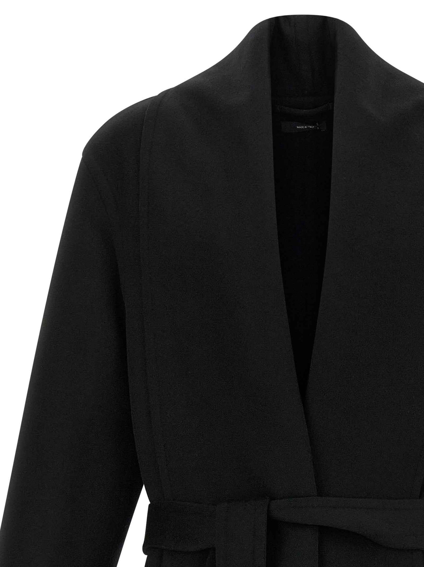 Black Virgin Wool Coat