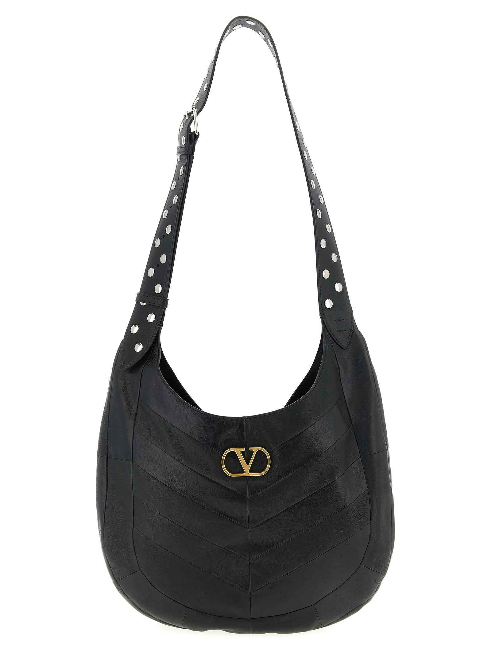 Black Lamb Leather Shoulder Bag