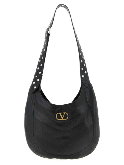 Black Lamb Leather Shoulder Bag