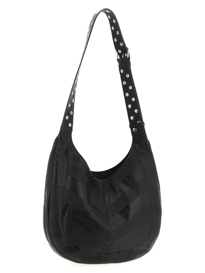 Black Lamb Leather Shoulder Bag