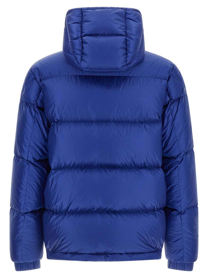 Blue Polyamide Full-Length Jacket