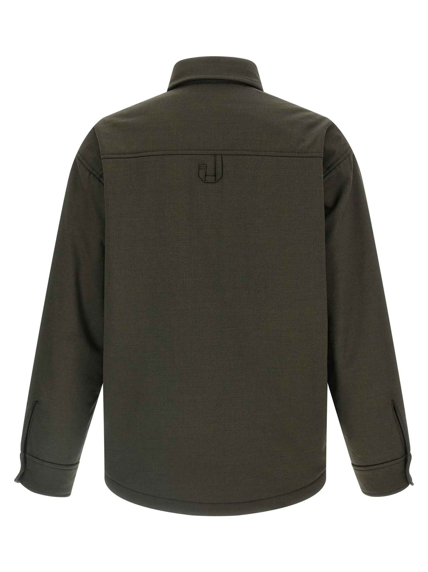 Bicolor Virgin Wool Shell Jacket