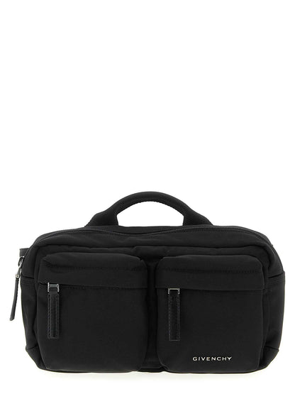 Black Polyamide Crossbody Bag